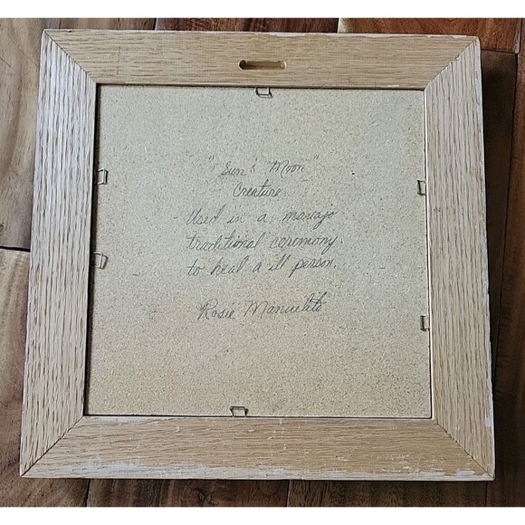 Authentic Navajo Sand Art Painting Native American 11” X 11” Rosie Manuelito - Picture 3 of 5